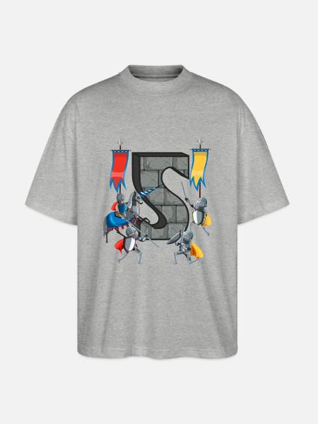 Medieval Knights Medieval History - Stanley/Stella Oversized Unisex Organic T-shirt Blaster 2.0 - heather grey