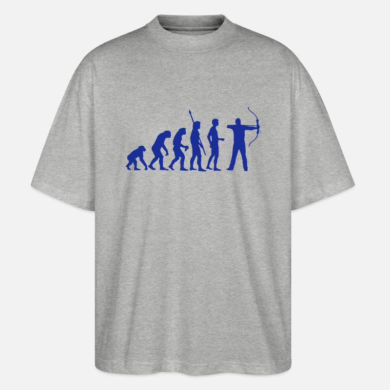 evolution_bogenschiessen - T-shirt bio Blaster 2.0 coupe oversize Stanley/Stella Unisexe - gris chiné