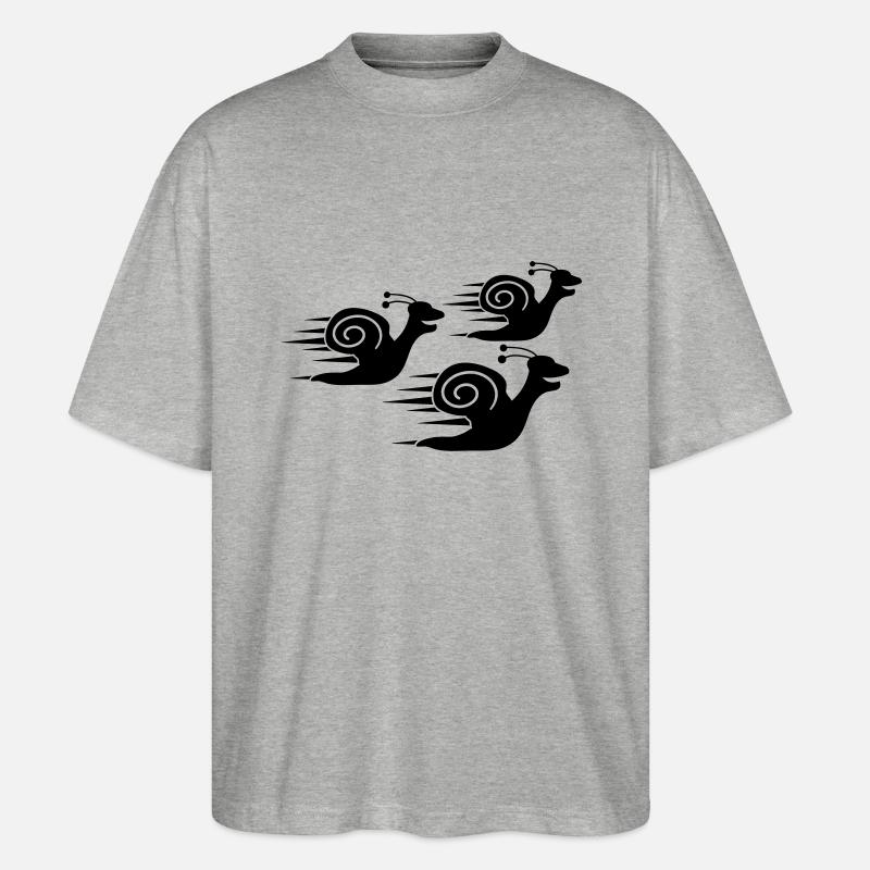 Snail Race - Stanley/Stella Oversized Unisex Bio T-Shirt Blaster 2.0 - Grau meliert