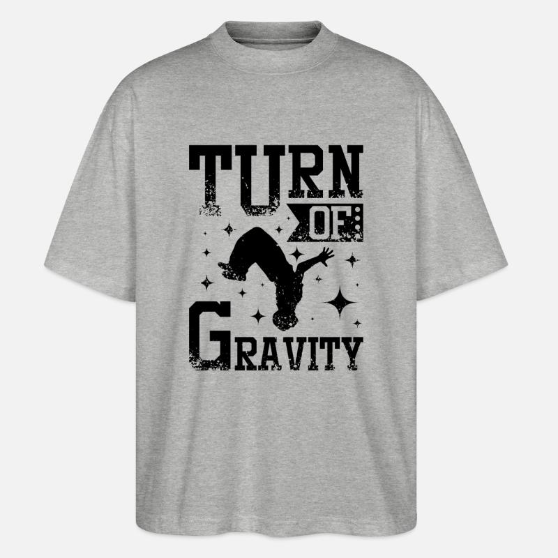 Parkour backflip - Stanley/Stella Oversized Unisex Bio T-Shirt Blaster 2.0 - Grau meliert