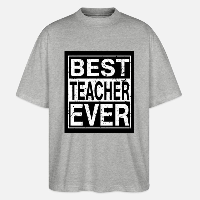 Lehrer Bester Lehrer - Stanley/Stella Oversized Unisex Bio T-Shirt Blaster 2.0 - Grau meliert