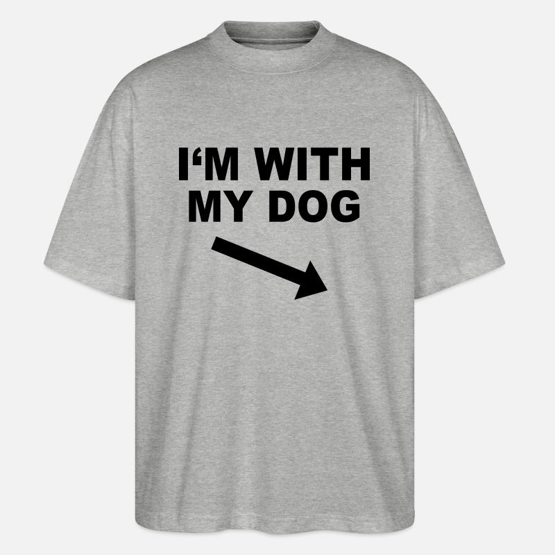Hund - Stanley/Stella Oversized Unisex Bio T-Shirt Blaster 2.0 - Grau meliert