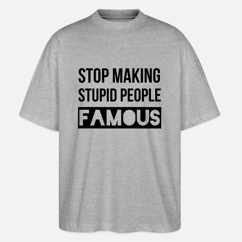 stop - Stanley/Stella Oversized Unisex Bio T-Shirt Blaster 2.0 - Grau meliert