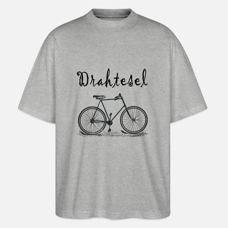 Drahtesel - Stanley/Stella Oversized Unisex Bio T-Shirt Blaster 2.0 - Grau meliert