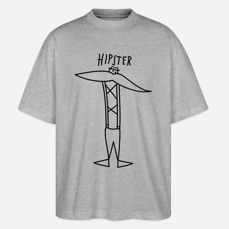 Hipster - Stanley/Stella Oversized Unisex Bio T-Shirt Blaster 2.0 - Grau meliert
