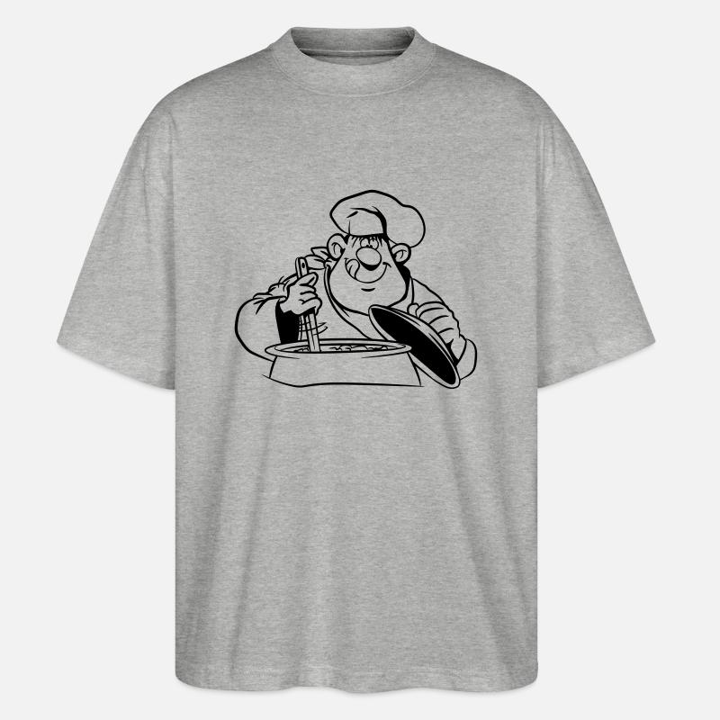 Cook comical funny - Stanley/Stella Oversized Unisex Organic T-shirt Blaster 2.0 - heather grey