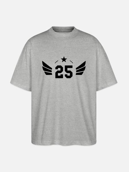 25 Years - Stanley/Stella Oversized Unisex Bio T-Shirt Blaster 2.0 - Grau meliert