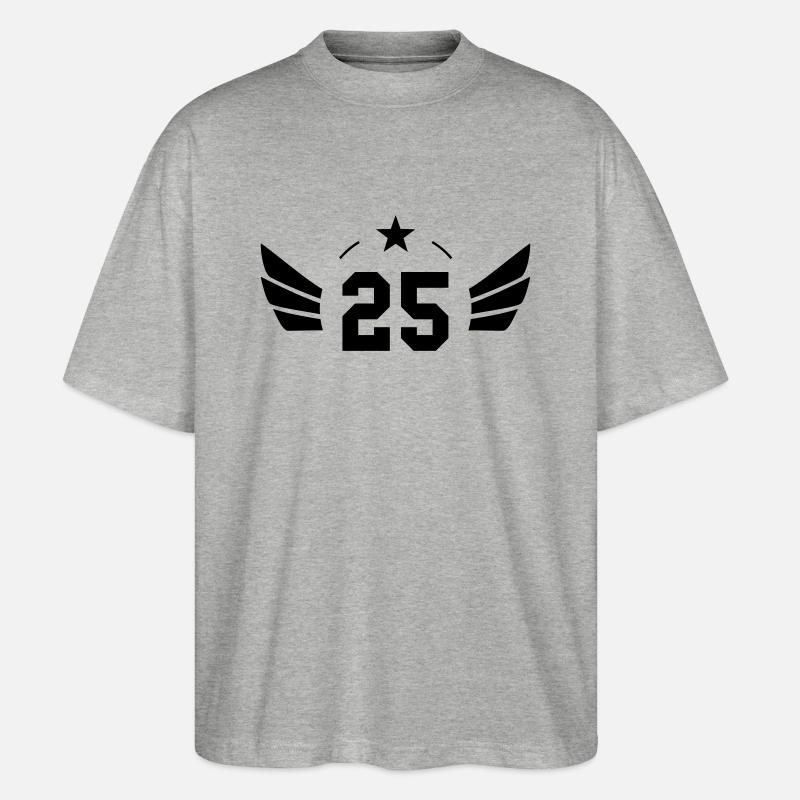 25 Years - Stanley/Stella Oversized Unisex Bio T-Shirt Blaster 2.0 - Grau meliert