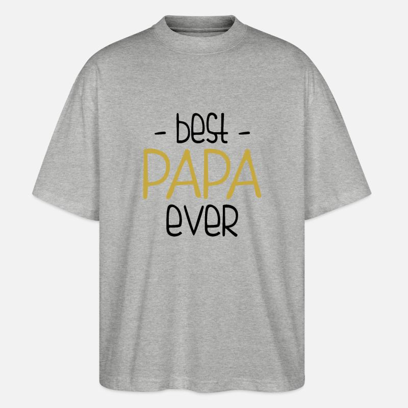 Beste papa ooit - Stanley/Stella Oversized Unisex Bio T-Shirt Blaster 2.0 - Grau meliert
