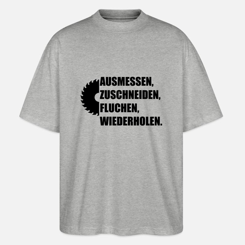 fluchen - Stanley/Stella Oversized Unisex Bio T-Shirt Blaster 2.0 - Grau meliert