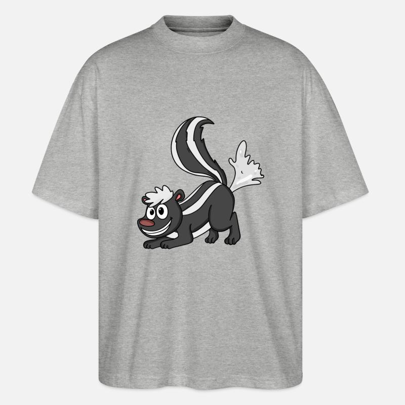 Stinktier - Stanley/Stella Oversized Unisex Bio T-Shirt Blaster 2.0 - Grau meliert