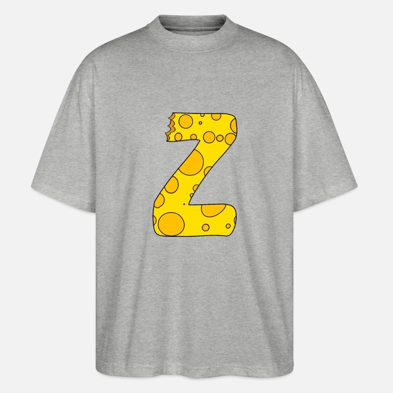 Buchstabe Z - Stanley/Stella Oversized Unisex Bio T-Shirt Blaster 2.0 - Grau meliert