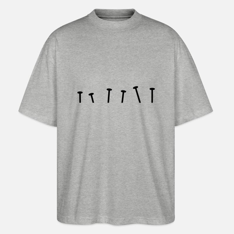 Nails - Stanley/Stella Oversized Unisex Bio T-Shirt Blaster 2.0 - Grau meliert