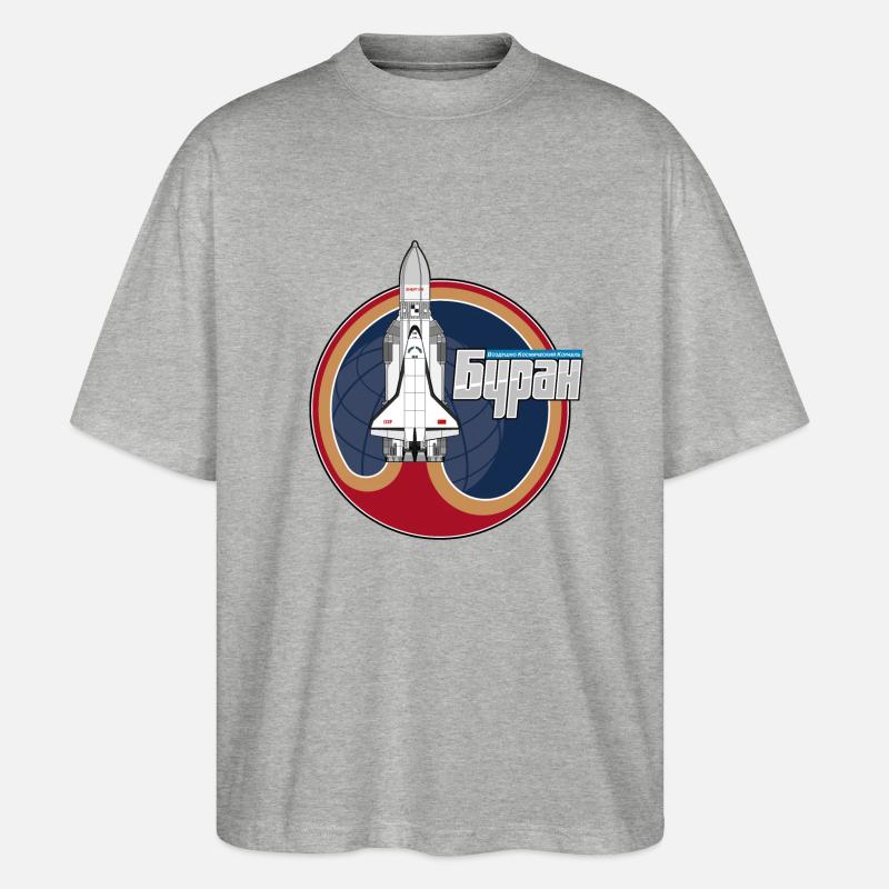 Buran Shuttle - Stanley/Stella Oversized Unisex Bio T-Shirt Blaster 2.0 - Grau meliert