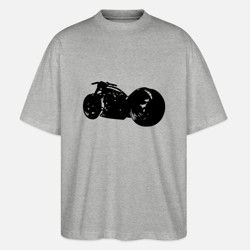 Motorrad großen roue1 - Stanley/Stella Oversized Unisex Bio T-Shirt Blaster 2.0 - Grau meliert