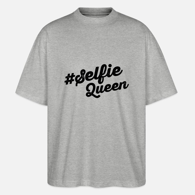 SelfieQueen - Stanley/Stella Oversized Unisex Bio T-Shirt Blaster 2.0 - Grau meliert