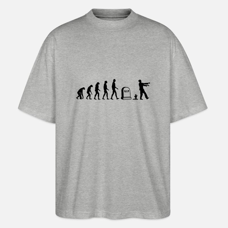 zombie evolution - Halloween - Kostüm - - Stanley/Stella Oversized Unisex Bio T-Shirt Blaster 2.0 - Grau meliert