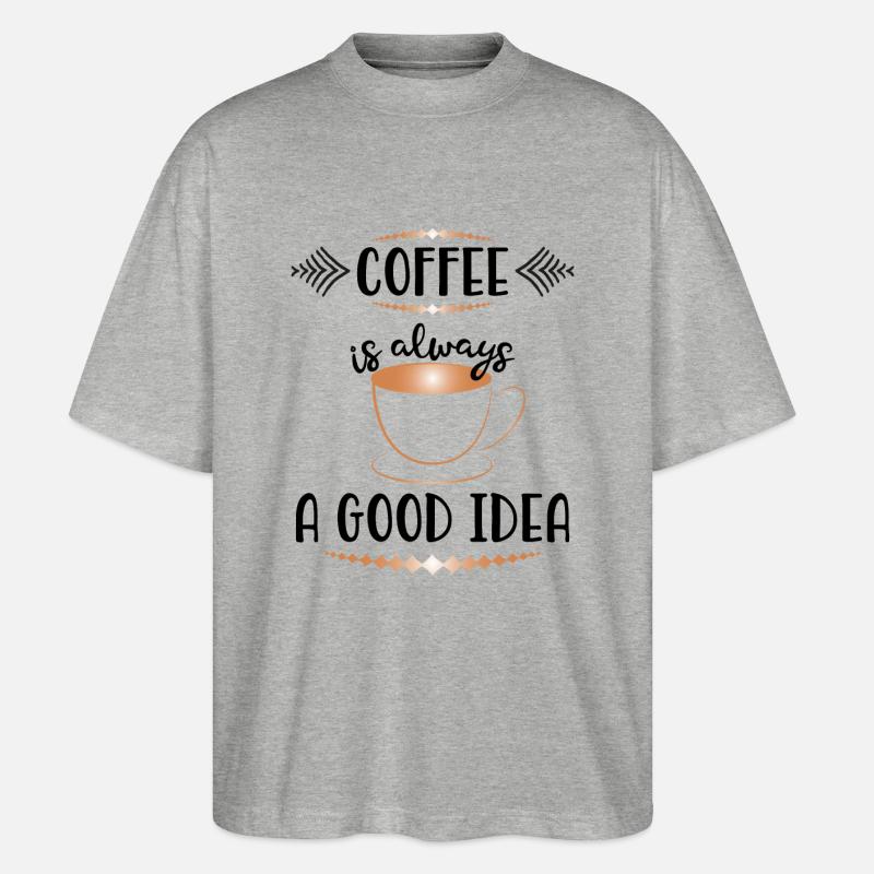 Kaffee - Stanley/Stella Oversized Unisex Bio T-Shirt Blaster 2.0 - Grau meliert