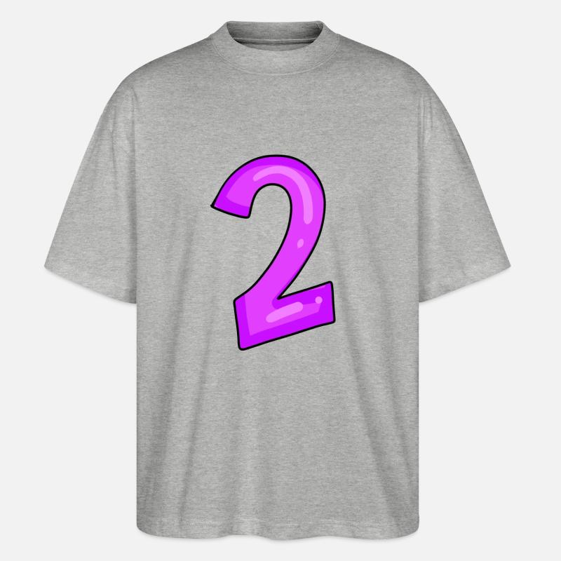 Zwei - Nummer 2 - Stanley/Stella Oversized Unisex Bio T-Shirt Blaster 2.0 - Grau meliert