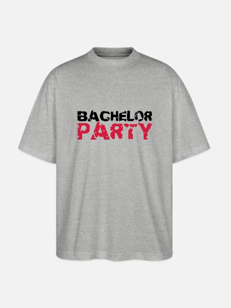 Bachelor Party Stempel Design - Stanley/Stella Oversized Unisex Organic T-shirt Blaster 2.0 - heather grey