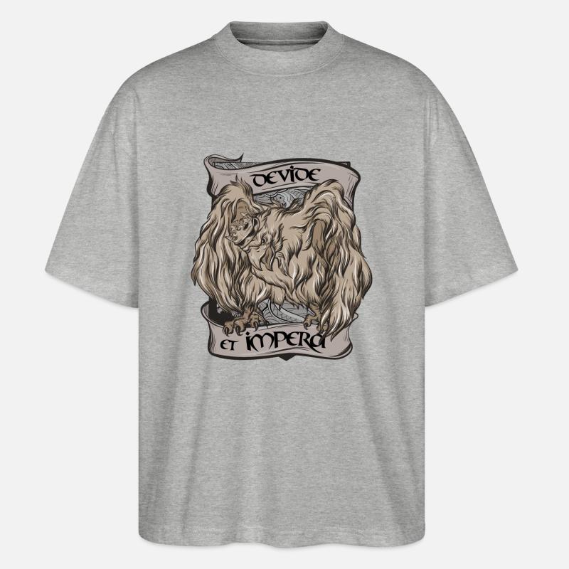 Diviser pour régner - T-shirt bio Blaster 2.0 coupe oversize Stanley/Stella Unisexe - gris chiné