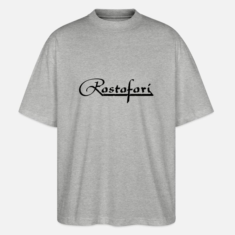rastafari_vec_1 de - Stanley/Stella Oversized Unisex Bio T-Shirt Blaster 2.0 - Grau meliert