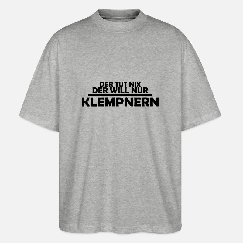 klempnern - Stanley/Stella Oversized Unisex Bio T-Shirt Blaster 2.0 - Grau meliert