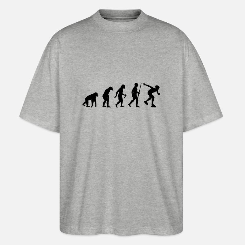 Inline Skater Evolution - Stanley/Stella Oversized Unisex Organic T-shirt Blaster 2.0 - heather grey