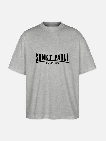 Sankt Pauli Hamburg - Stanley/Stella Oversized Unisex Bio T-Shirt Blaster 2.0 - Grau meliert