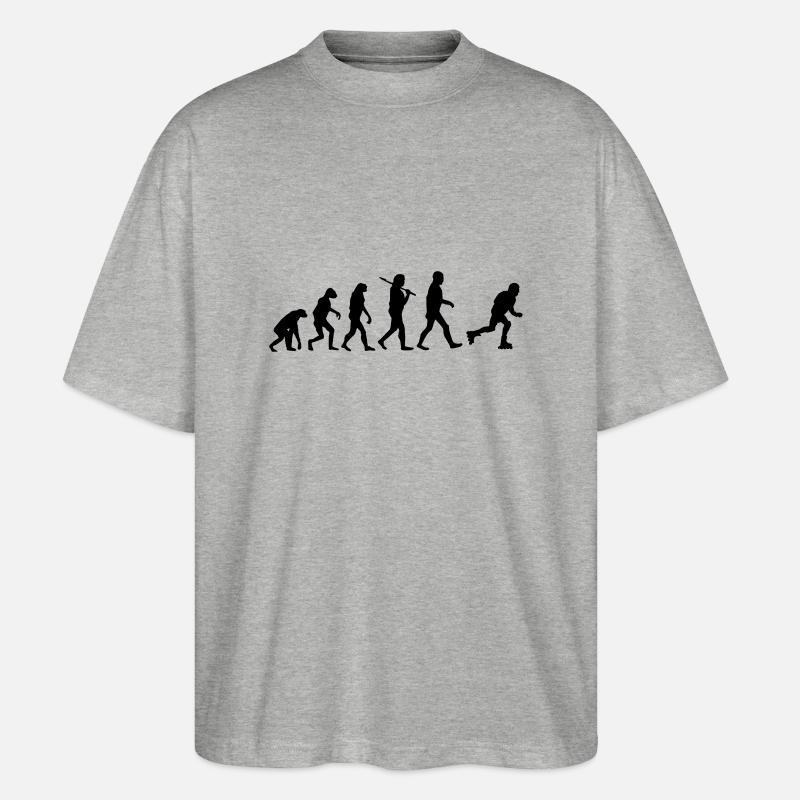 Evolution roller skates - Stanley/Stella Oversized Unisex Organic T-shirt Blaster 2.0 - heather grey