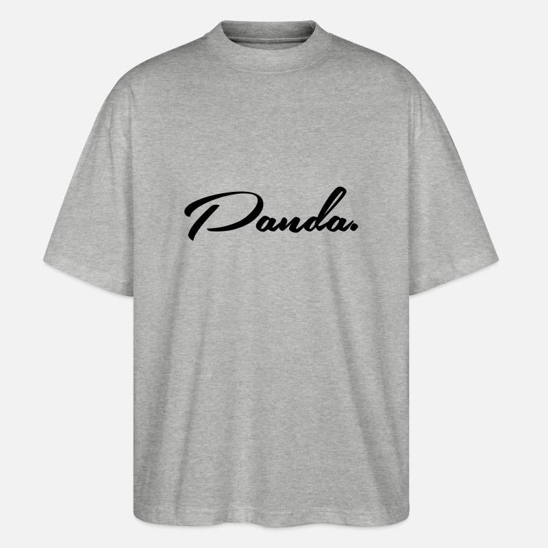 panda. - Stanley/Stella Oversized Unisex Bio T-Shirt Blaster 2.0 - Grau meliert