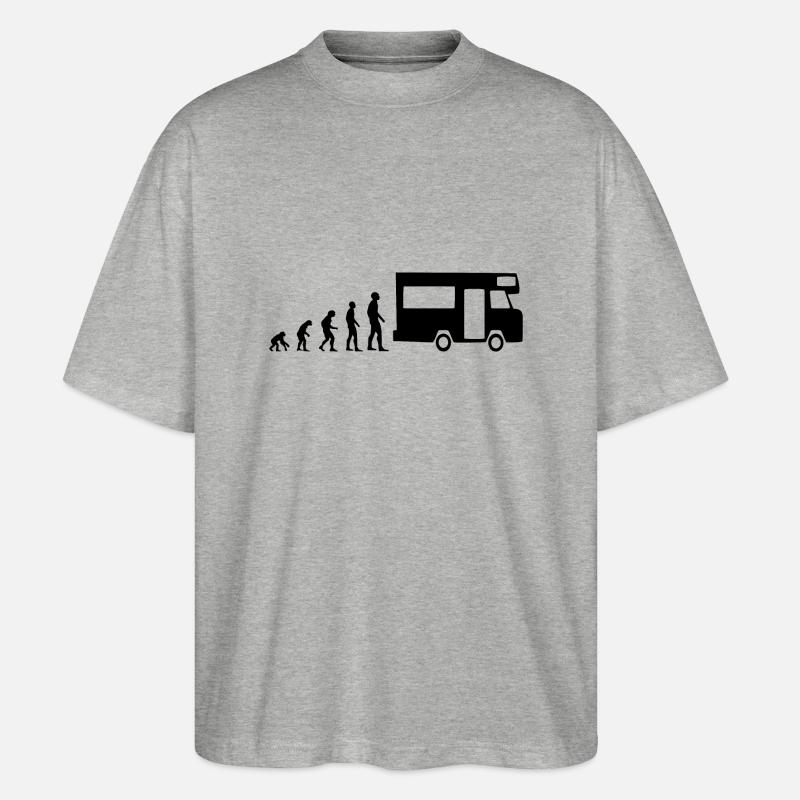 Motorhome Evolution - Stanley/Stella Oversized Unisex Organic T-shirt Blaster 2.0 - heather grey
