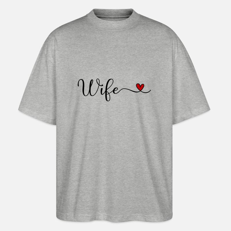 Ehefrau - Stanley/Stella Oversized Unisex Bio T-Shirt Blaster 2.0 - Grau meliert
