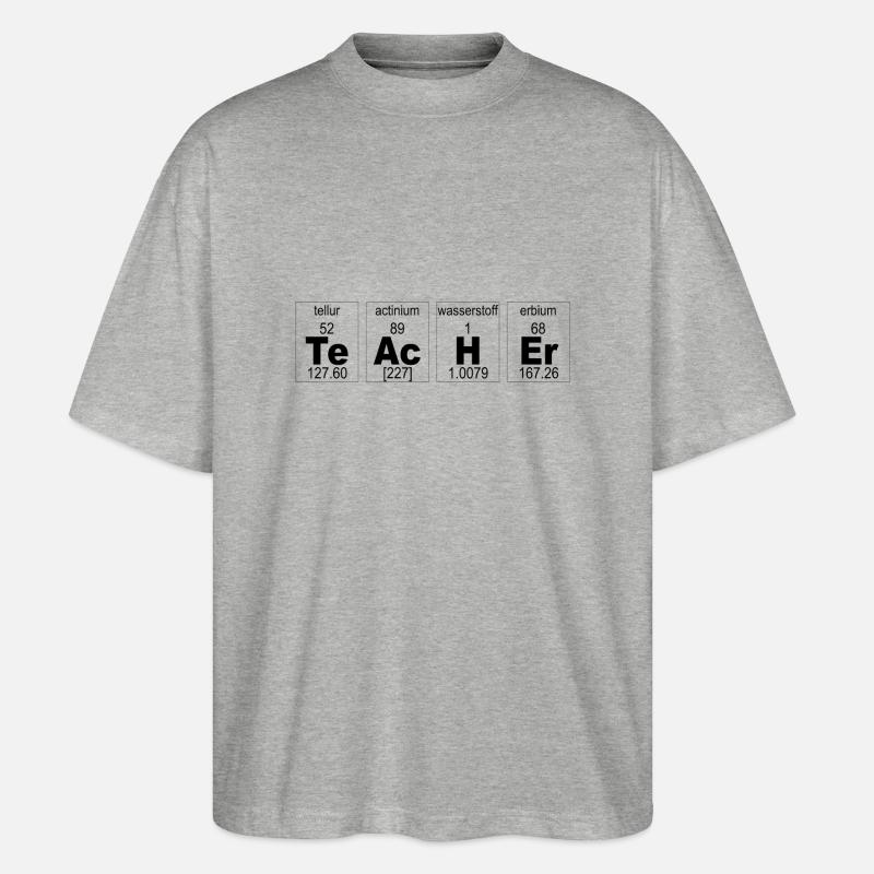 TeAcHEr - Stanley/Stella Oversized Unisex Bio T-Shirt Blaster 2.0 - Grau meliert