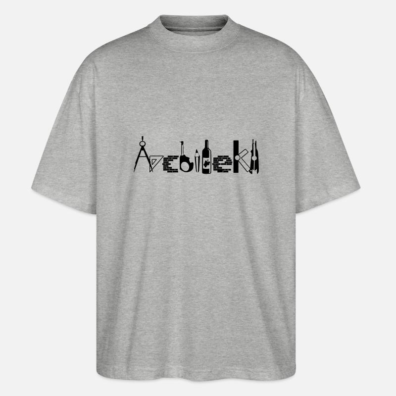 Architekt - Stanley/Stella Oversized Unisex Bio T-Shirt Blaster 2.0 - Grau meliert