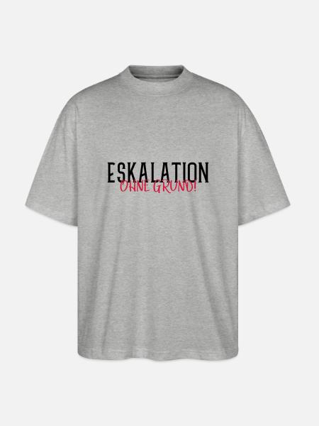 eskalation ohne grund - Stanley/Stella Oversized Unisex Bio T-Shirt Blaster 2.0 - Grau meliert