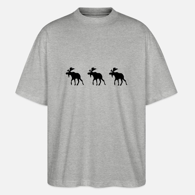 elche - Stanley/Stella Oversized Unisex Bio T-Shirt Blaster 2.0 - Grau meliert