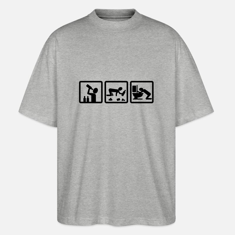 party - Stanley/Stella Oversized Unisex Bio T-Shirt Blaster 2.0 - Grau meliert