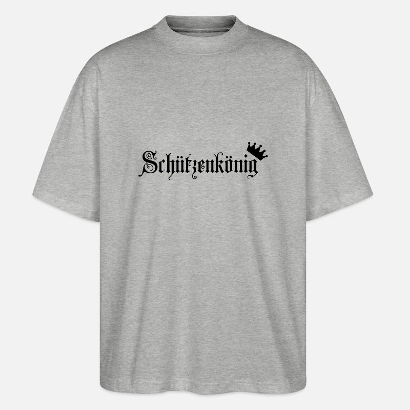 Schützenkönig - Stanley/Stella Oversized Unisex Bio T-Shirt Blaster 2.0 - Grau meliert