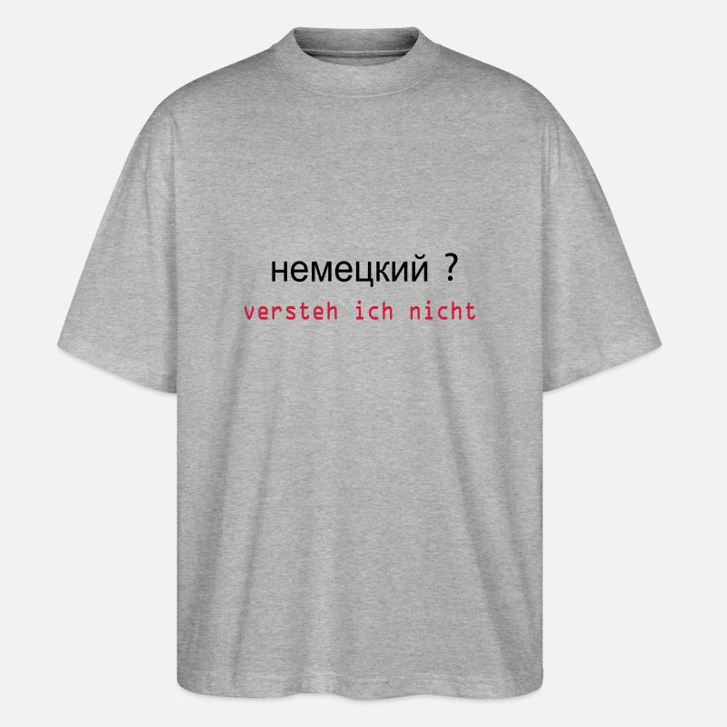 russisch - Stanley/Stella Oversized Unisex Bio T-Shirt Blaster 2.0 - Grau meliert