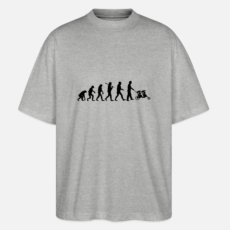 evolution daddy jumeaux - T-shirt bio Blaster 2.0 coupe oversize Stanley/Stella Unisexe - gris chiné