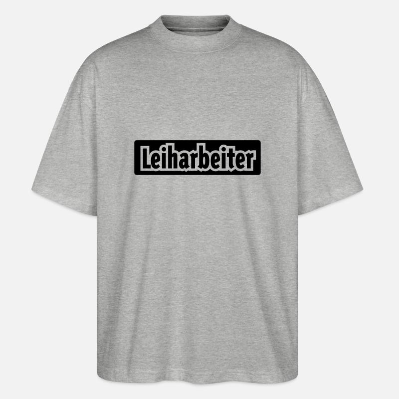 leiharbeiter - Stanley/Stella Oversized Unisex Bio T-Shirt Blaster 2.0 - Grau meliert