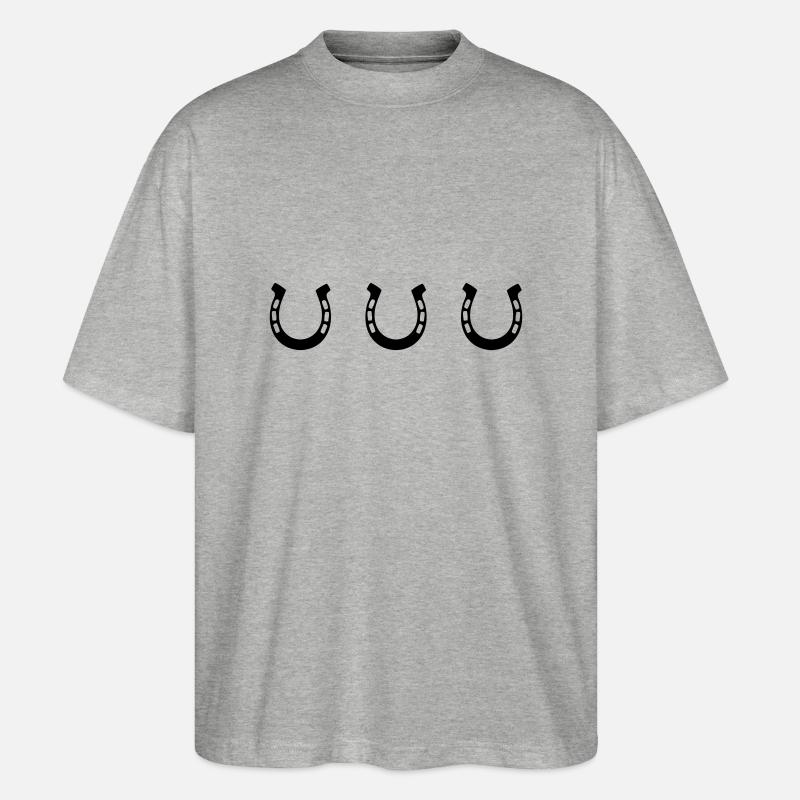 bourrin fer à cheval - T-shirt bio Blaster 2.0 coupe oversize Stanley/Stella Unisexe - gris chiné