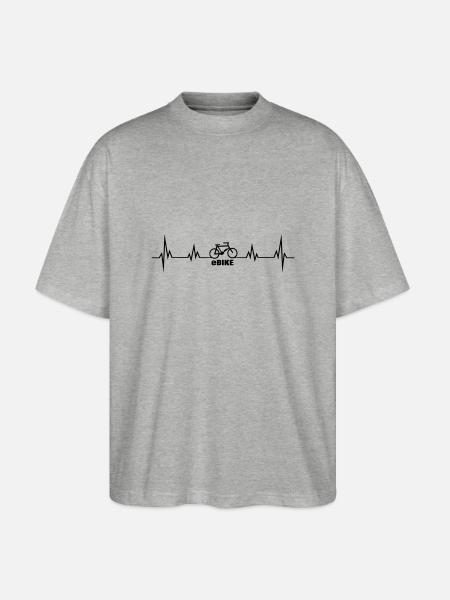 Herzschlag ebike - Stanley/Stella Oversized Unisex Bio T-Shirt Blaster 2.0 - Grau meliert