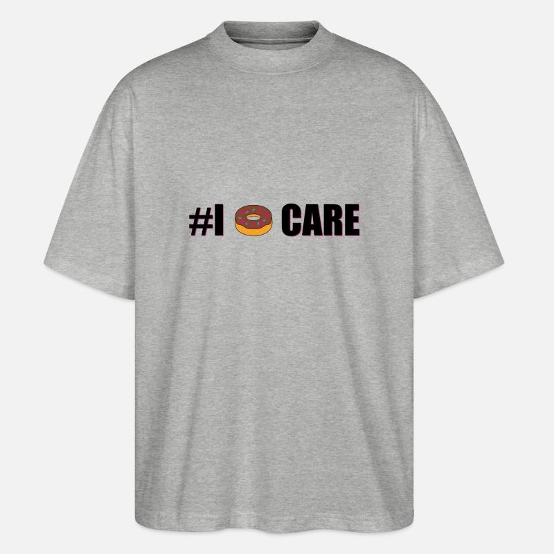 I Donut Care - Stanley/Stella Oversized Unisex Bio T-Shirt Blaster 2.0 - Grau meliert