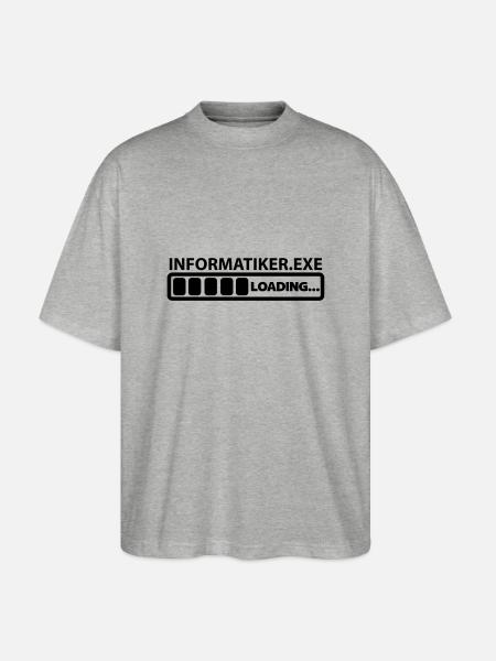 informatiker exe loading - Stanley/Stella Oversized Unisex Bio T-Shirt Blaster 2.0 - Grau meliert