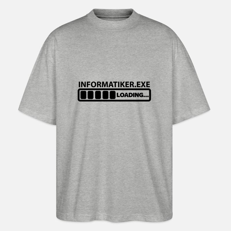 informaticien exe chargement - T-shirt bio Blaster 2.0 coupe oversize Stanley/Stella Unisexe - gris chiné