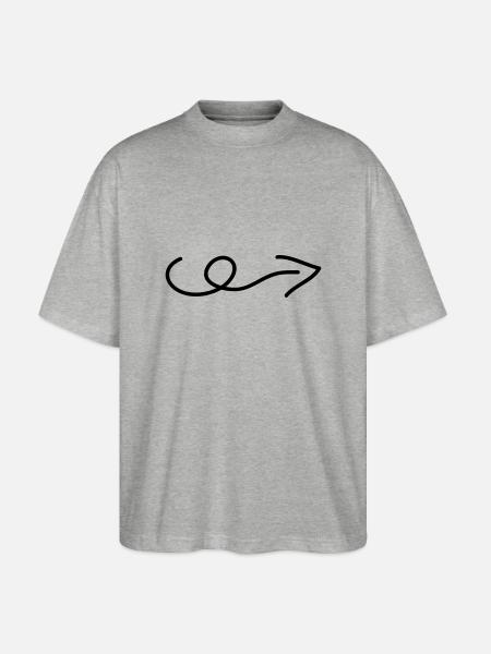 pfeil - Stanley/Stella Oversized Unisex Bio T-Shirt Blaster 2.0 - Grau meliert