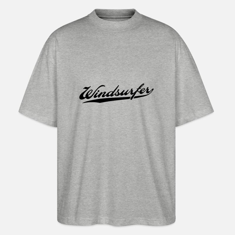 windsurfer - Stanley/Stella Oversized Unisex Bio T-Shirt Blaster 2.0 - Grau meliert