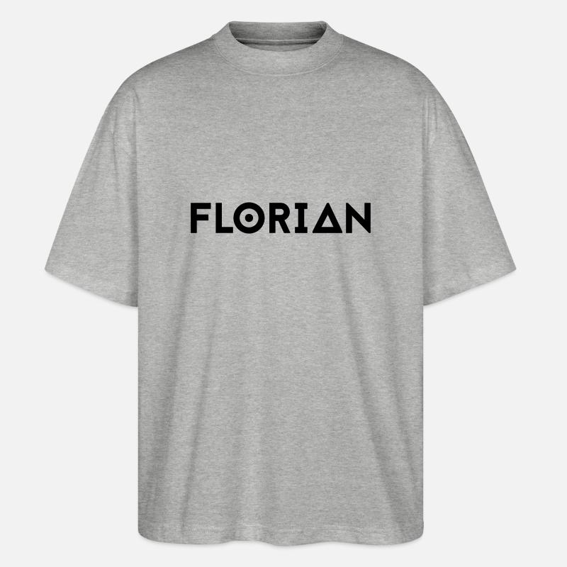 First name Florian - Stanley/Stella Oversized Unisex Organic T-shirt Blaster 2.0 - heather grey